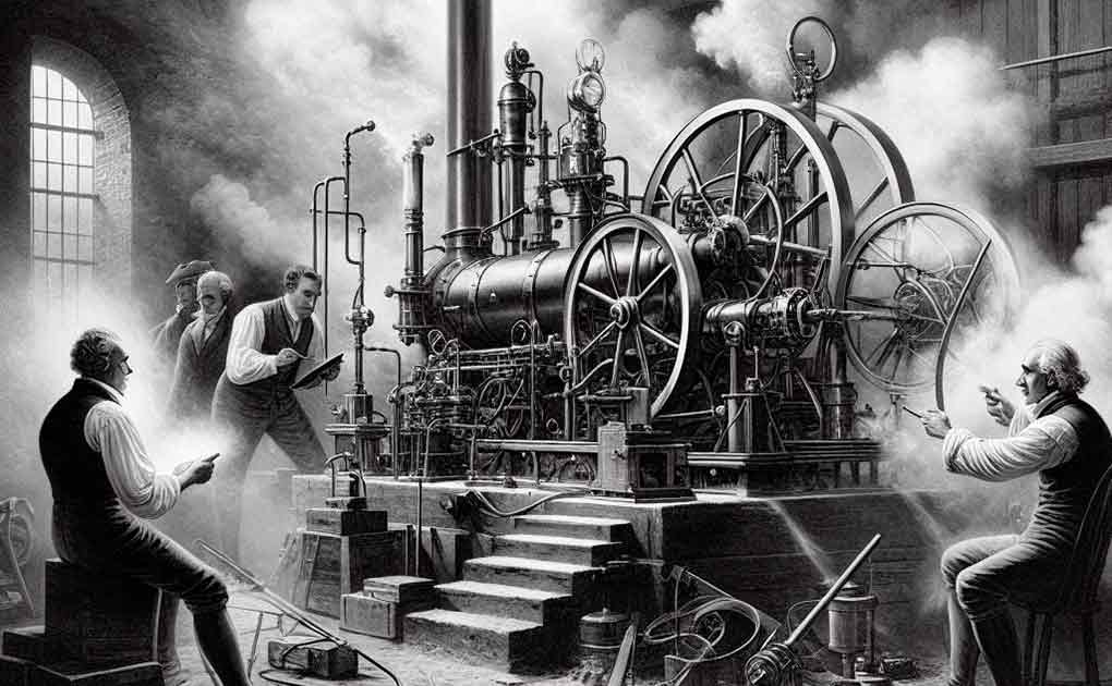 O que foi a Revolução Industria - máquina a vapor por James Watt